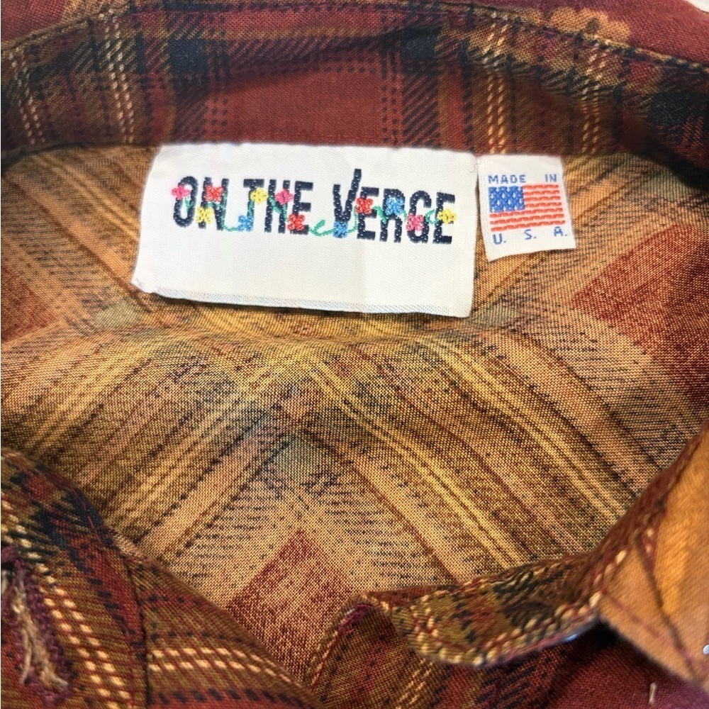 Vintage On The Verge Plaid Button-Down Shirt – Made in USA - Picture 4 of 5